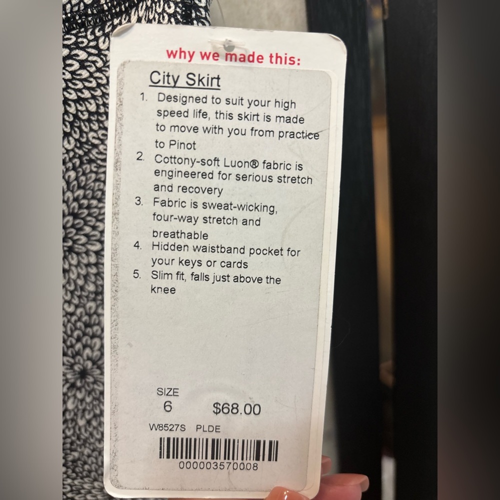 LULULEMON City Skirt in Plush Petal Deep Coal Ghost - Picture 7 of 9